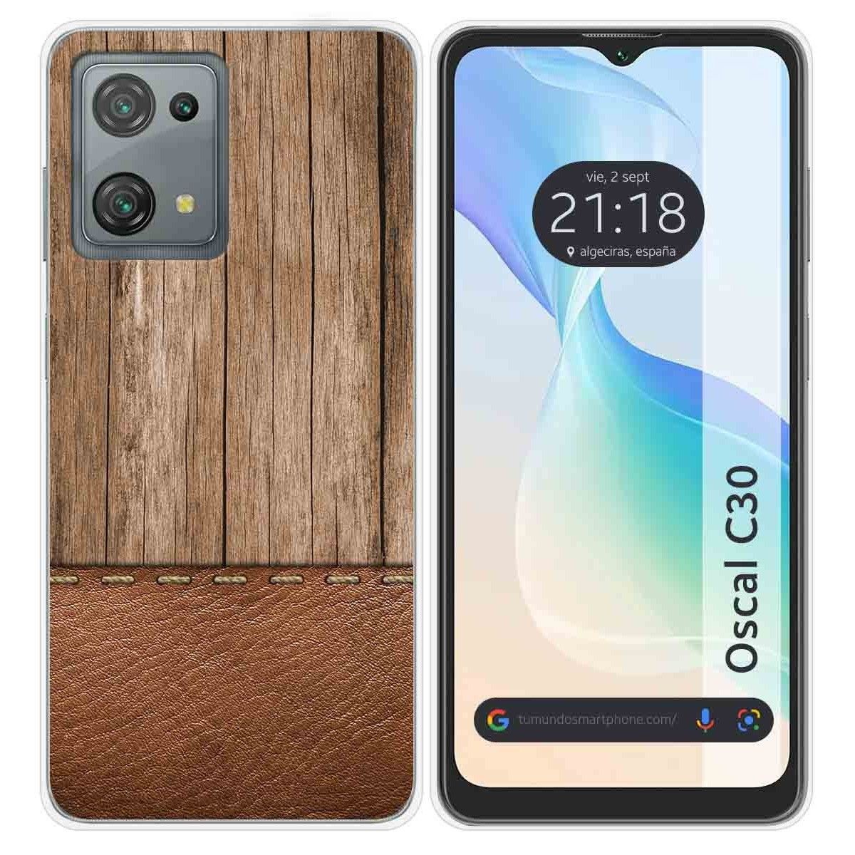 Funda Silicona para Blackview Oscal C30 / C30 Pro diseño Madera 09 Dibujos