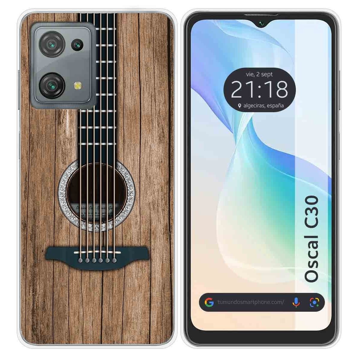 Funda Silicona para Blackview Oscal C30 / C30 Pro diseño Madera 11 Dibujos