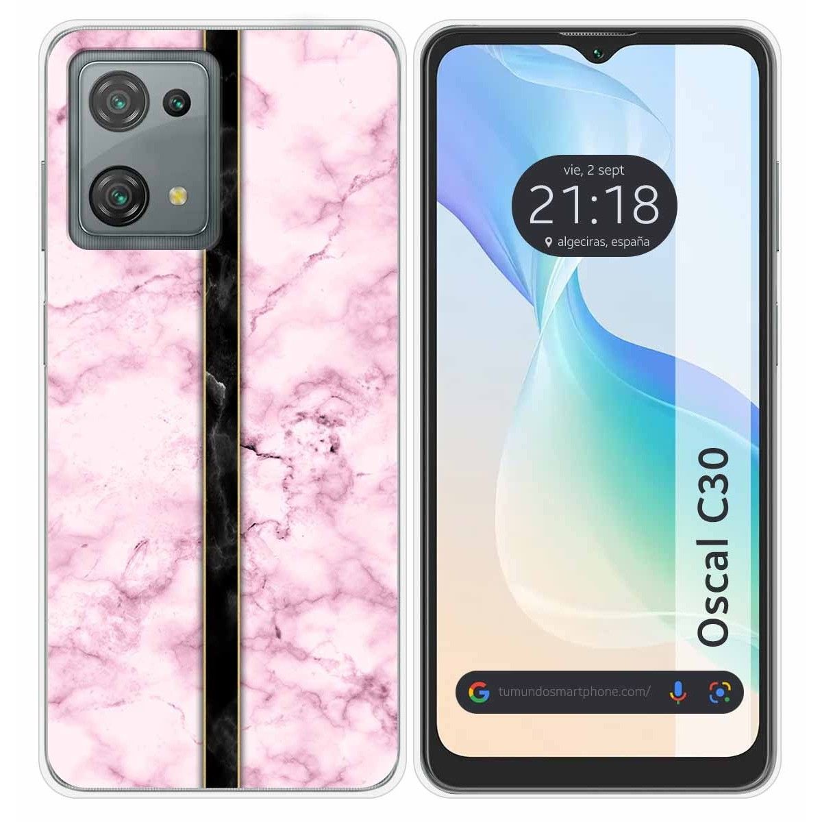 Funda Silicona para Blackview Oscal C30 / C30 Pro diseño Mármol 04 Dibujos