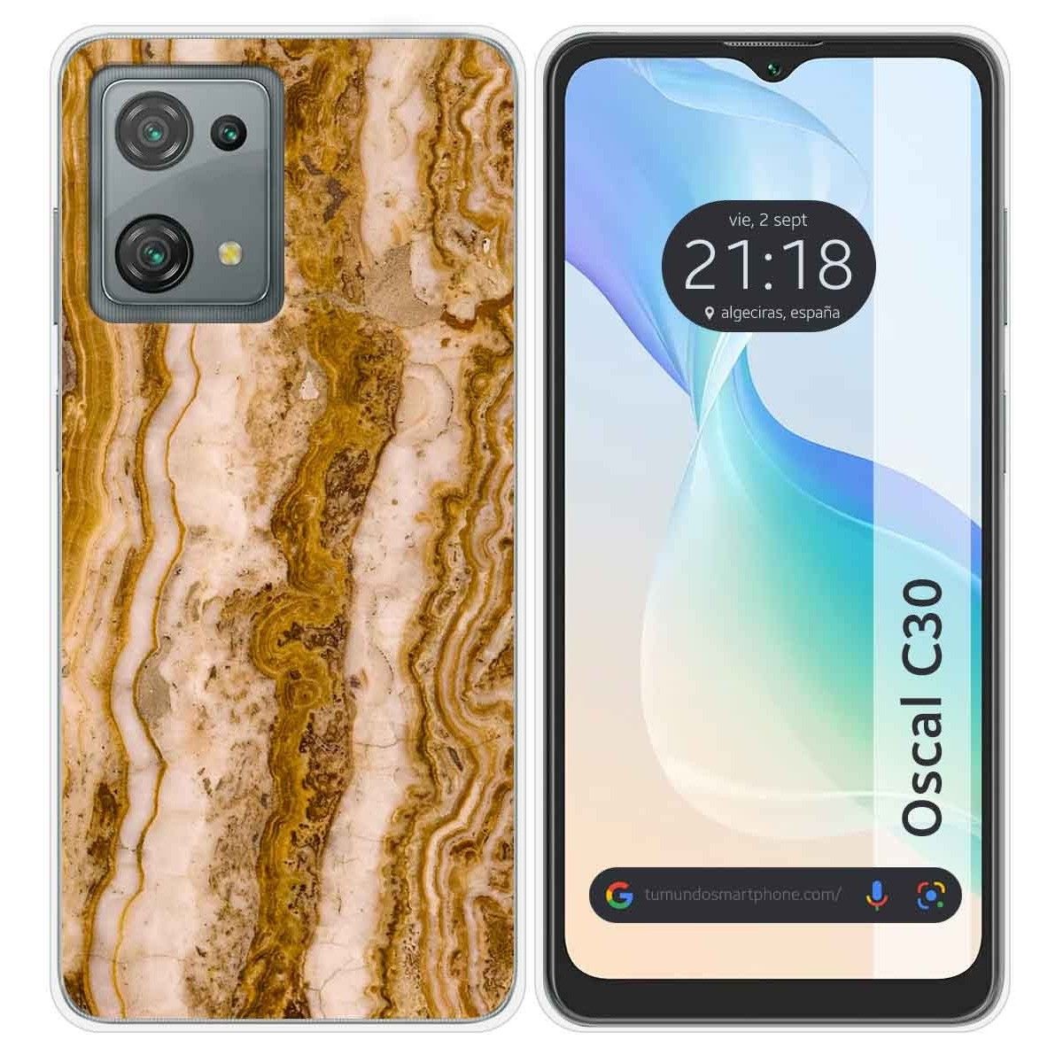 Funda Silicona para Blackview Oscal C30 / C30 Pro diseño Mármol 10 Dibujos