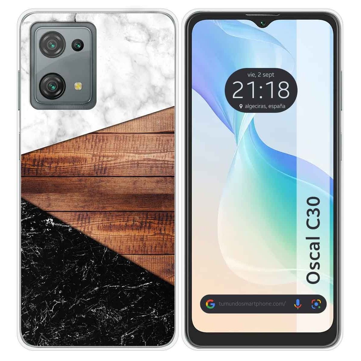 Funda Silicona para Blackview Oscal C30 / C30 Pro diseño Mármol 11 Dibujos