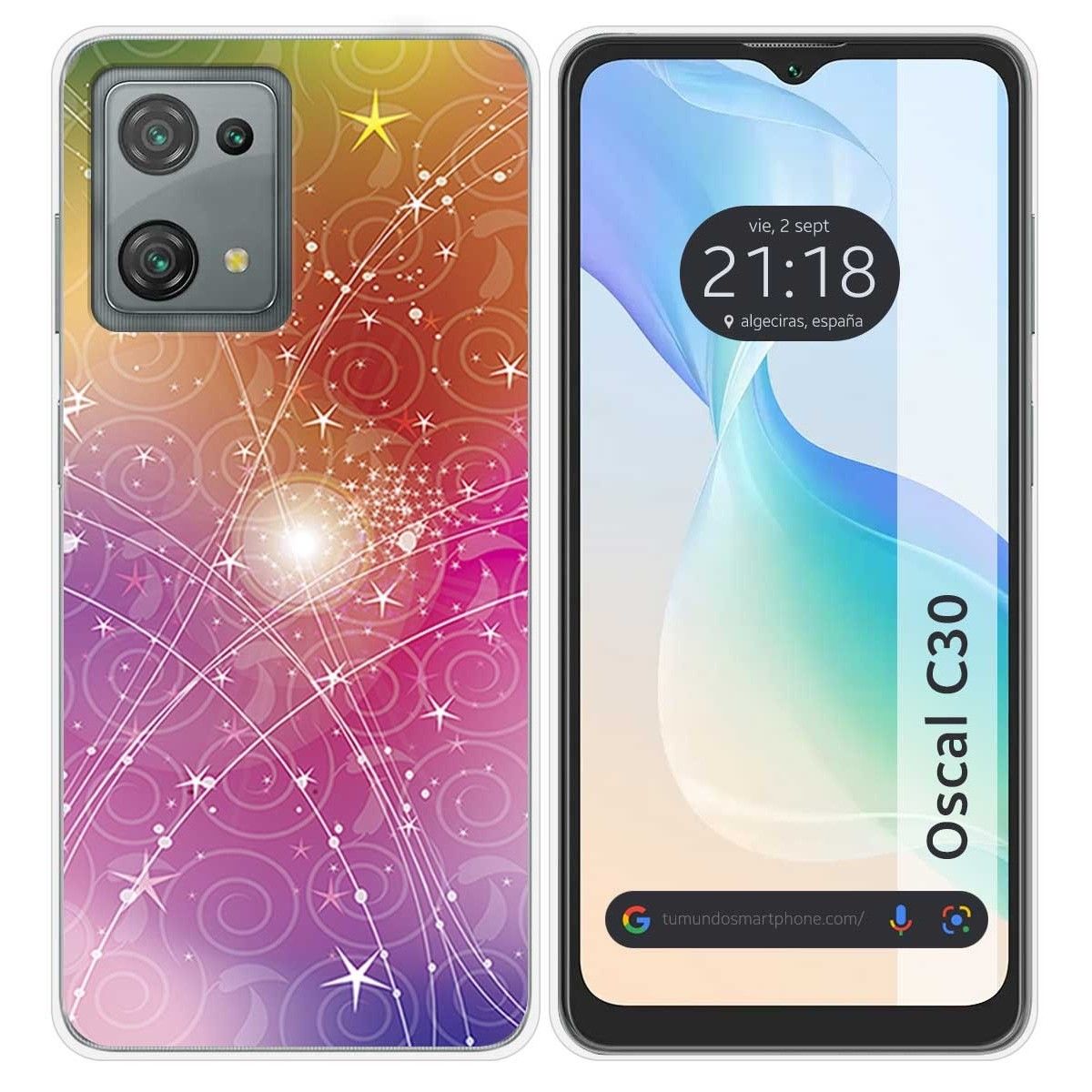 Funda Silicona para Blackview Oscal C30 / C30 Pro diseño Abstracto Dibujos