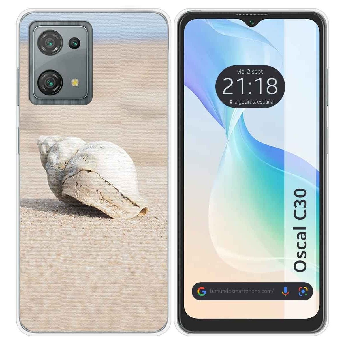 Funda Silicona para Blackview Oscal C30 / C30 Pro diseño Concha Dibujos