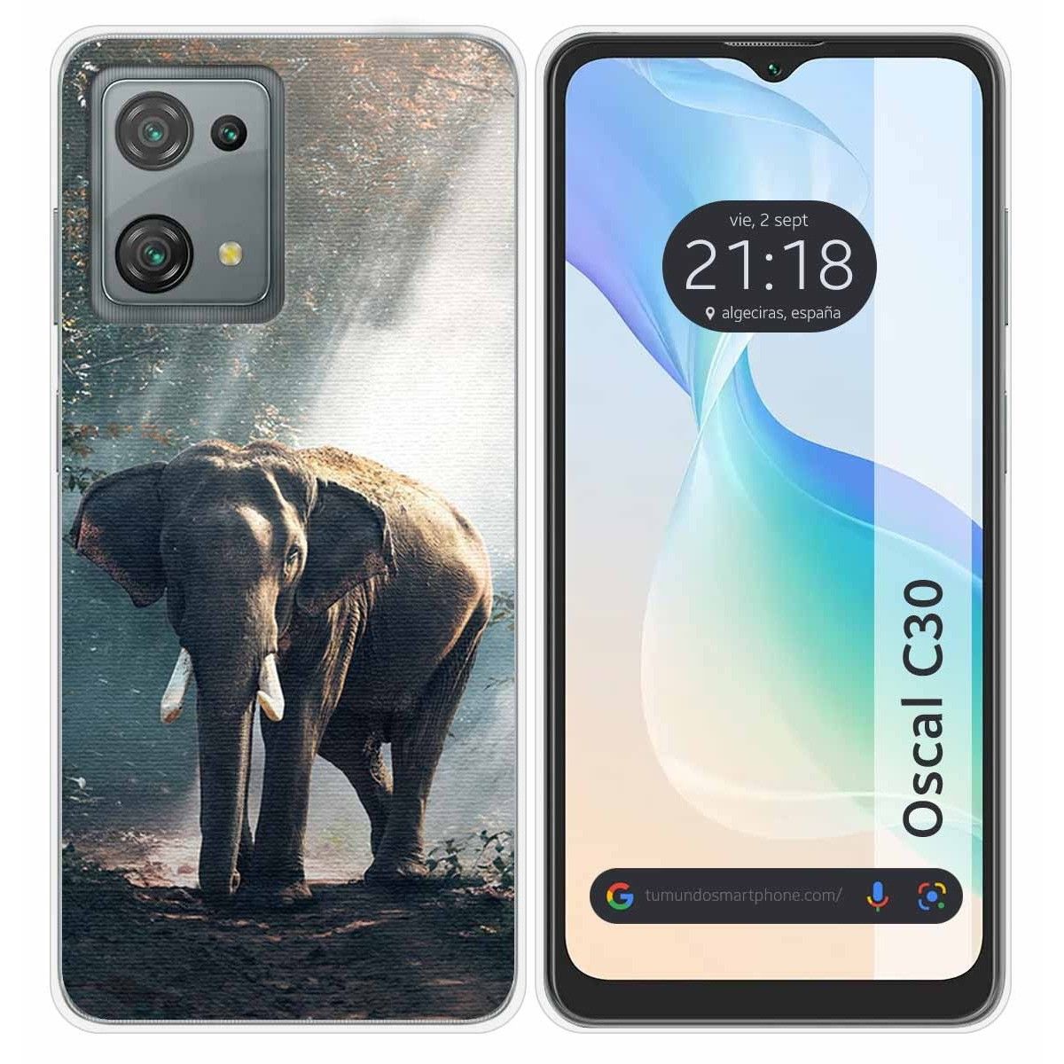 Funda Silicona para Blackview Oscal C30 / C30 Pro diseño Elefante Dibujos