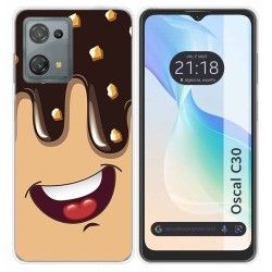 Funda Silicona para Blackview Oscal C30 / C30 Pro diseño Helado Chocolate Dibujos