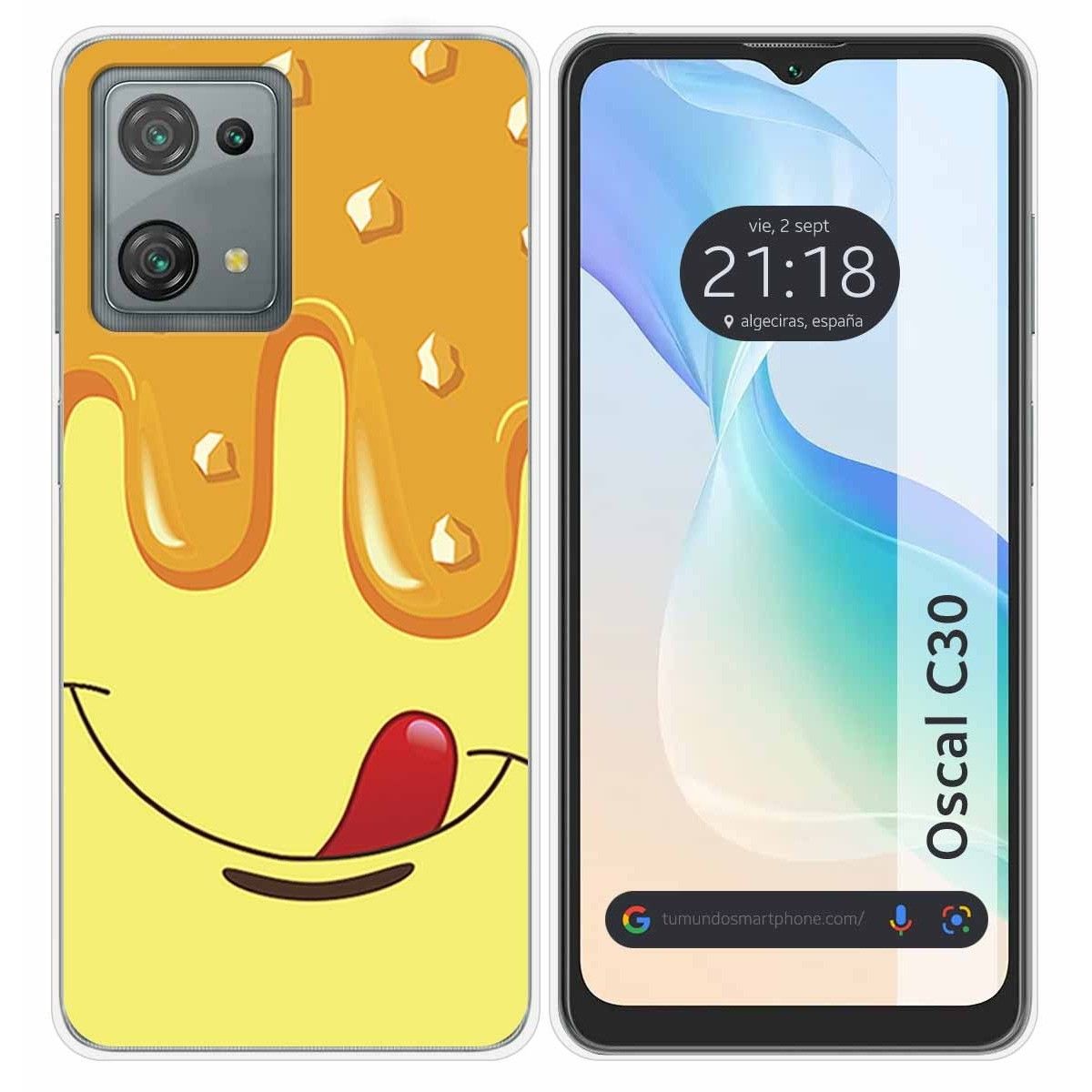 Funda Silicona para Blackview Oscal C30 / C30 Pro diseño Helado Vainilla Dibujos