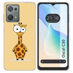 Funda Silicona para Blackview Oscal C30 / C30 Pro diseño Jirafa Dibujos