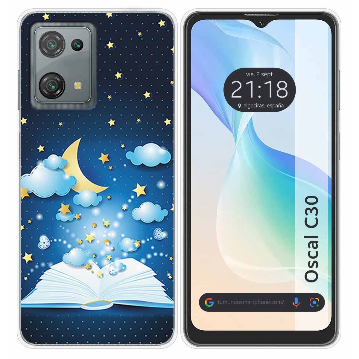 Funda Silicona para Blackview Oscal C30 / C30 Pro diseño Libro Cuentos Dibujos