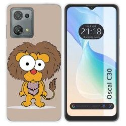 Funda Silicona para Blackview Oscal C30 / C30 Pro diseño Leon Dibujos