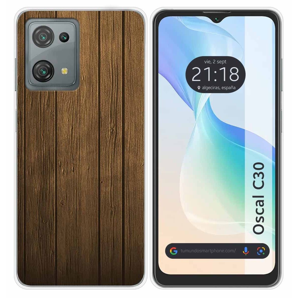 Funda Silicona para Blackview Oscal C30 / C30 Pro diseño Madera Dibujos