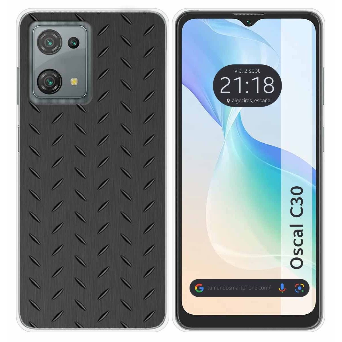 Funda Silicona para Blackview Oscal C30 / C30 Pro diseño Metal Dibujos
