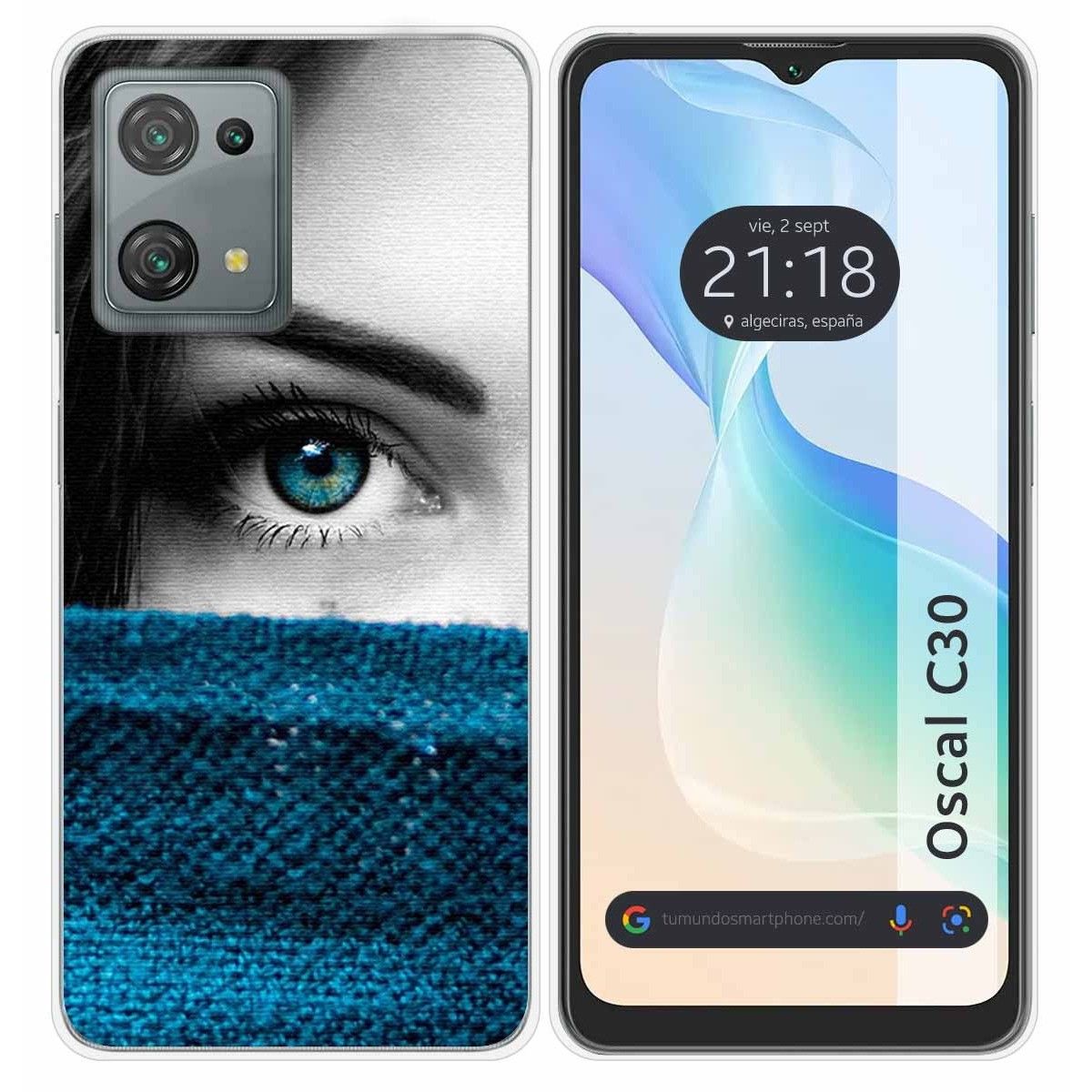 Funda Silicona para Blackview Oscal C30 / C30 Pro diseño Ojo Dibujos