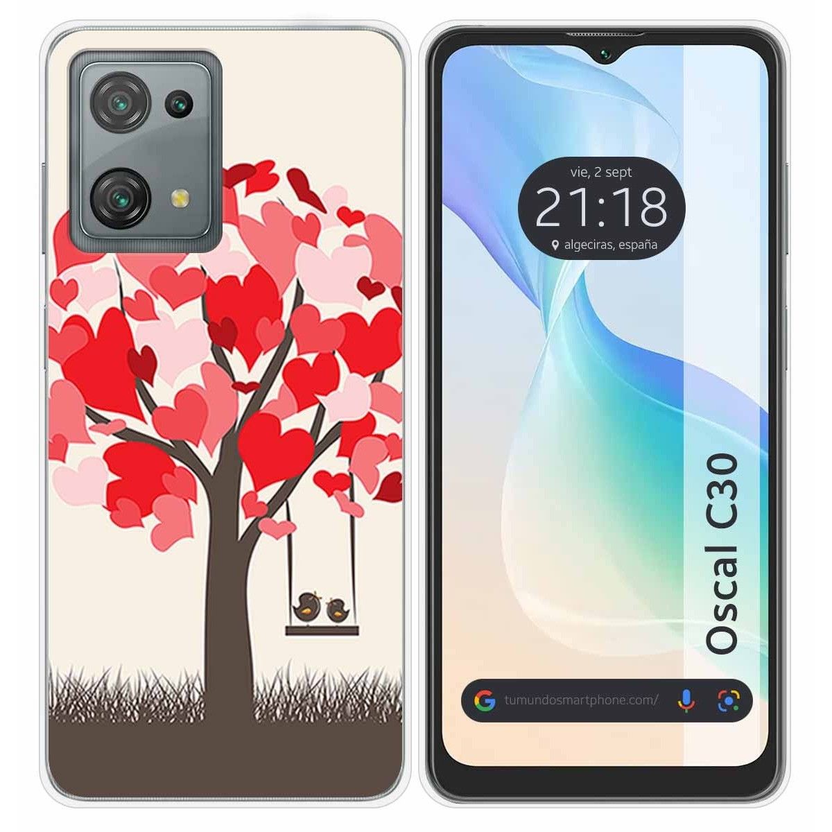Funda Silicona para Blackview Oscal C30 / C30 Pro diseño Pajaritos Dibujos