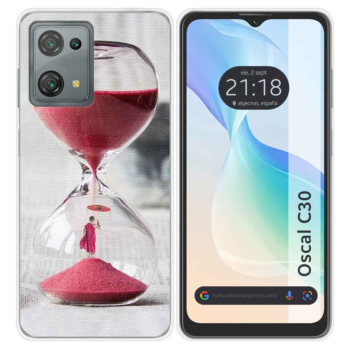 Funda Silicona para Blackview Oscal C30 / C30 Pro diseño Reloj Dibujos