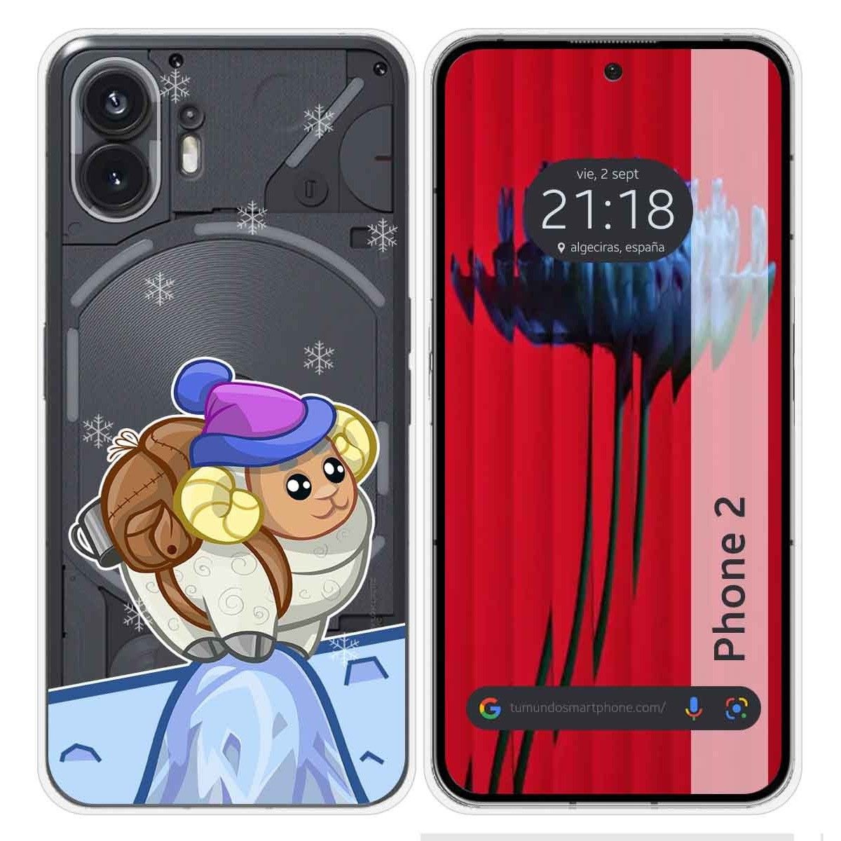 Funda Silicona Transparente para Nothing Phone 2 5G diseño Cabra Dibujos