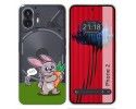 Funda Silicona Transparente para Nothing Phone 2 5G diseño Conejo Dibujos