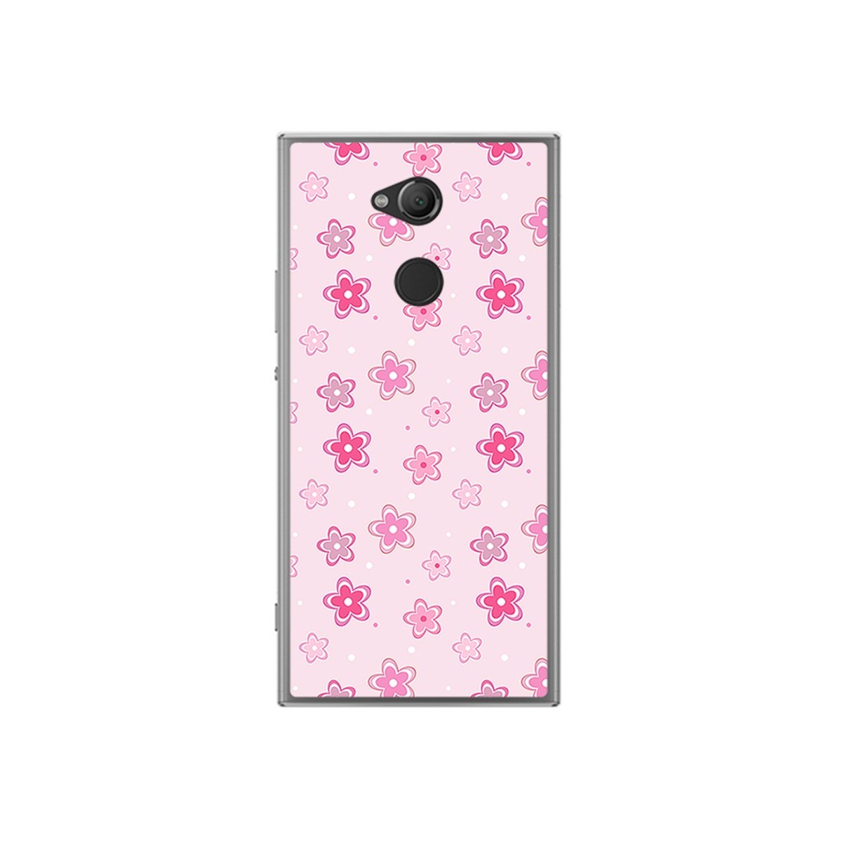 Funda Gel Tpu para Sony Xperia XA2 Diseño Flores Dibujos