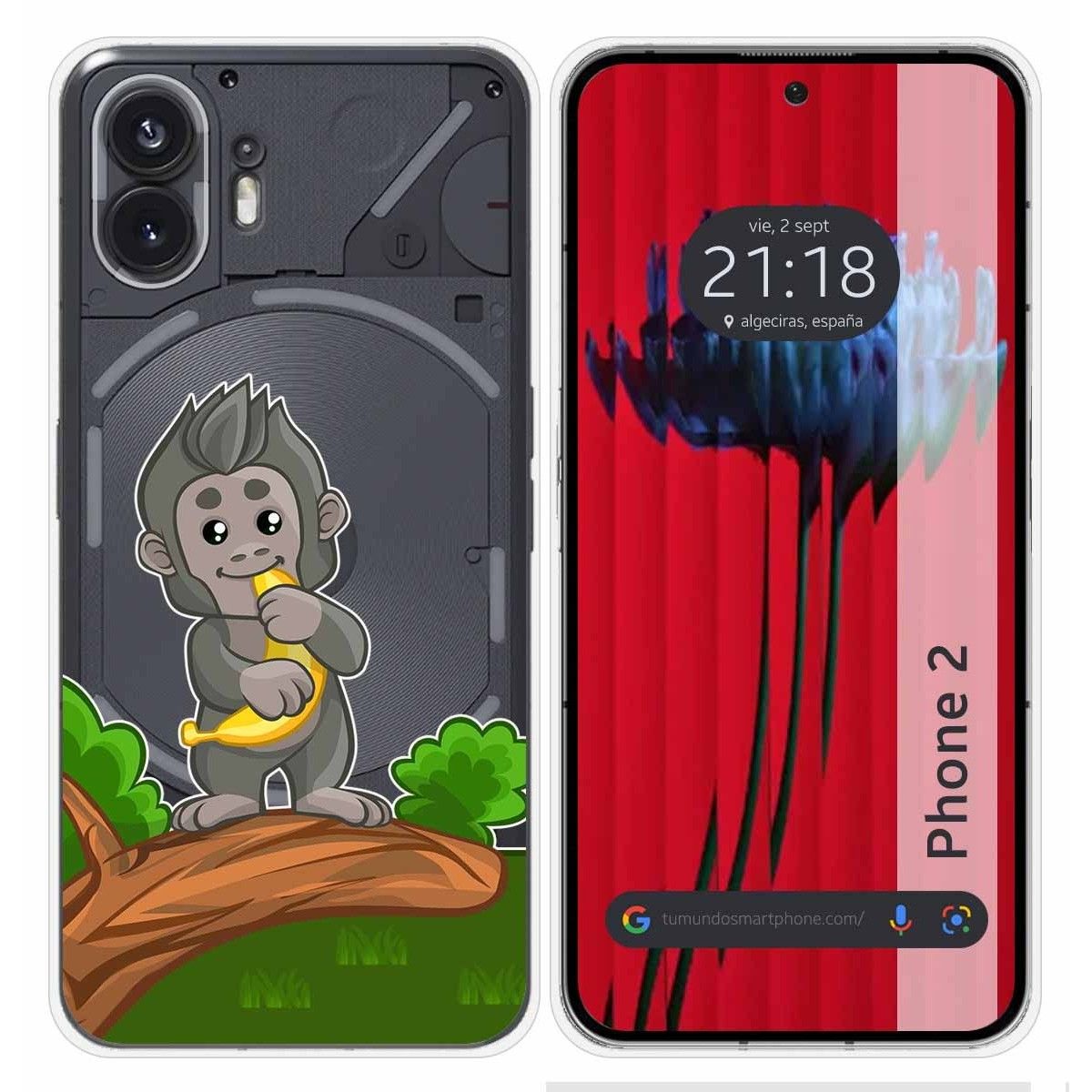 Funda Silicona Transparente para Nothing Phone 2 5G diseño Mono Dibujos