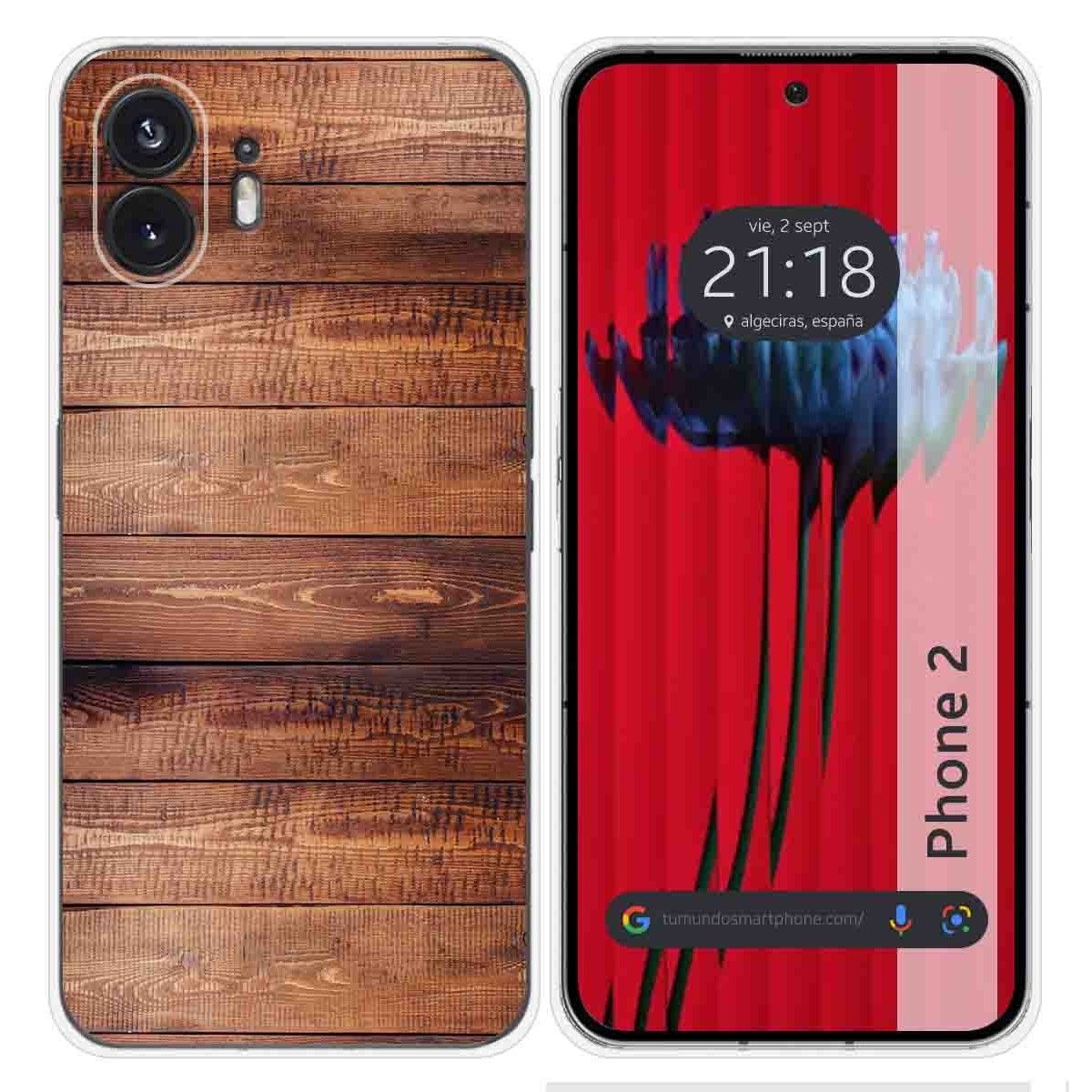 Funda Silicona para Nothing Phone 2 5G diseño Madera 02 Dibujos