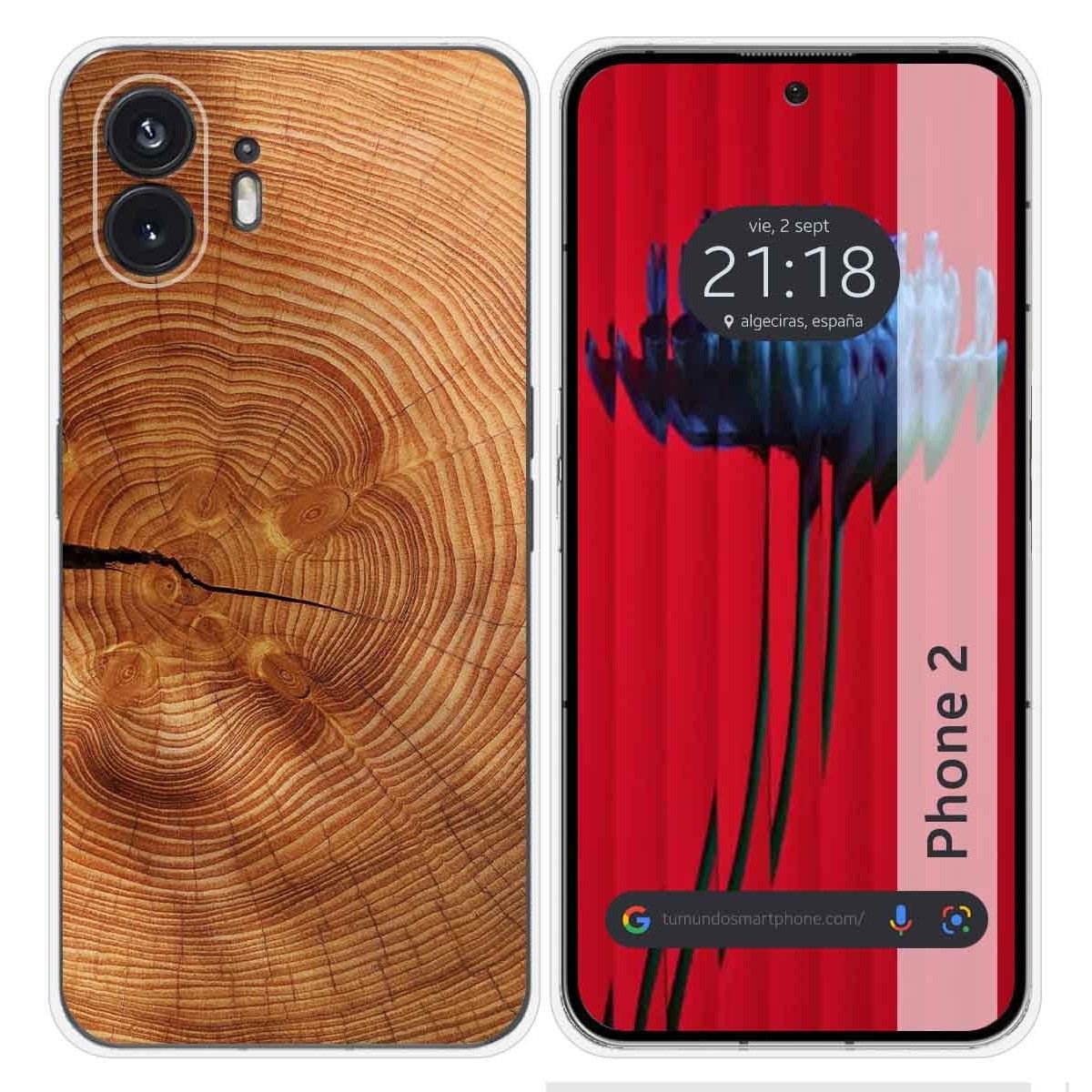 Funda Silicona para Nothing Phone 2 5G diseño Madera 04 Dibujos