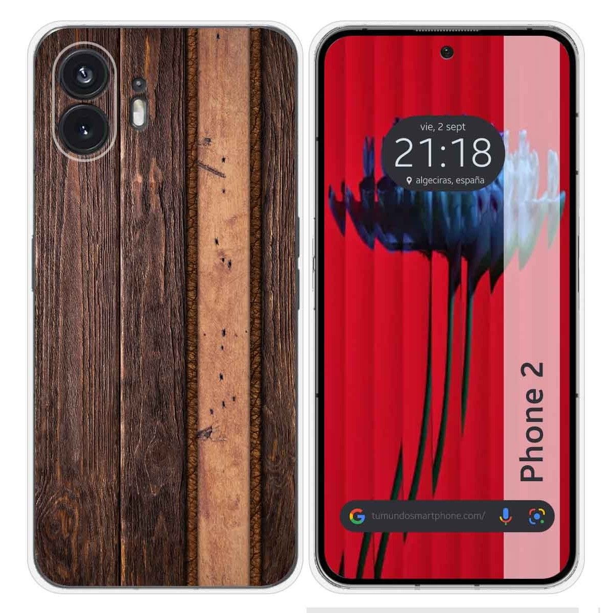 Funda Silicona para Nothing Phone 2 5G diseño Madera 05 Dibujos