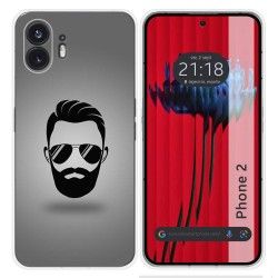 Funda Silicona para Nothing Phone 2 5G diseño Barba Dibujos
