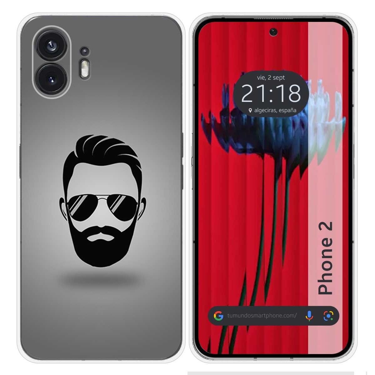 Funda Silicona para Nothing Phone 2 5G diseño Barba Dibujos