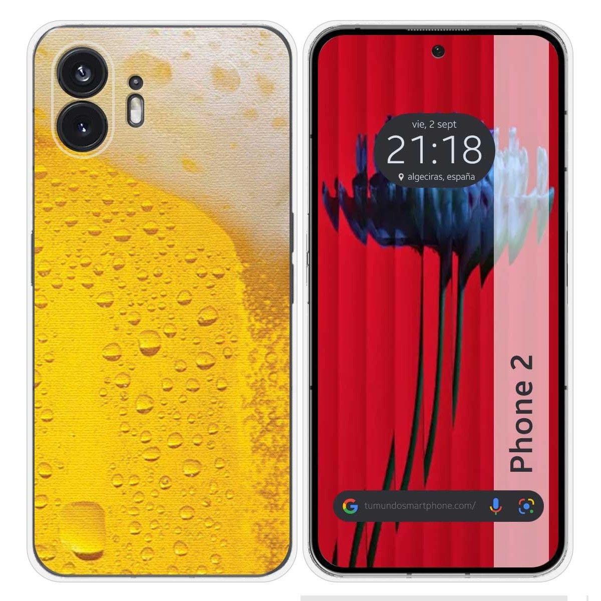 Funda Silicona para Nothing Phone 2 5G diseño Cerveza Dibujos