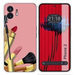 Funda Silicona para Nothing Phone 2 5G diseño Brochas Dibujos
