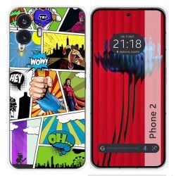 Funda Silicona para Nothing Phone 2 5G diseño Comic Dibujos