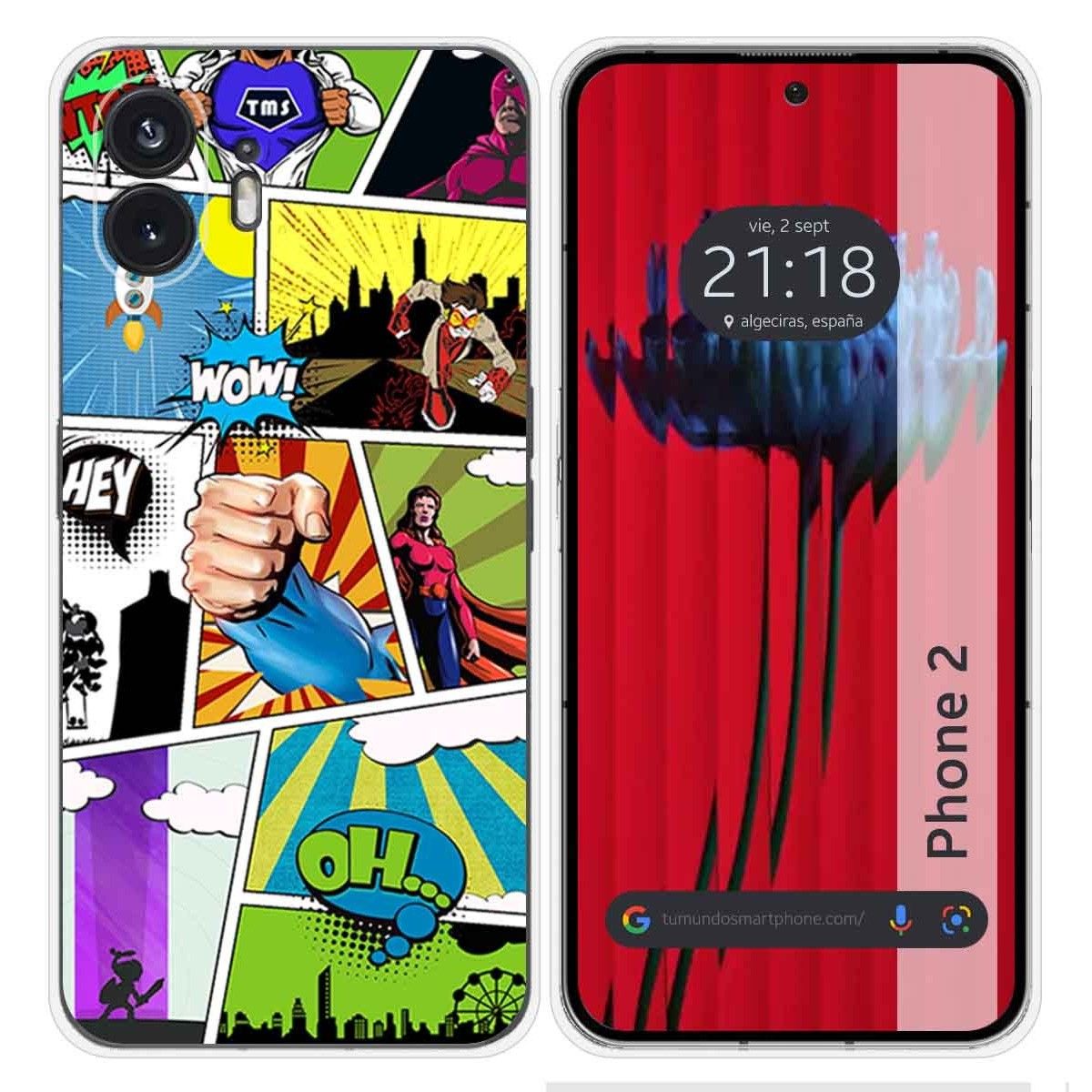 Funda Silicona para Nothing Phone 2 5G diseño Comic Dibujos