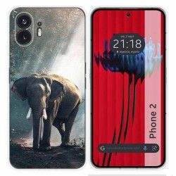 Funda Silicona para Nothing Phone 2 5G diseño Elefante Dibujos