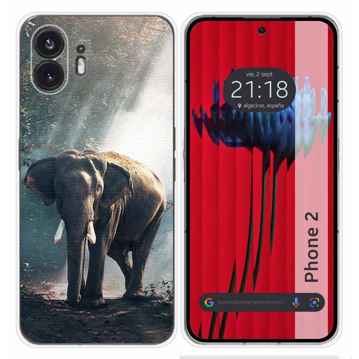 Funda Silicona para Nothing Phone 2 5G diseño Elefante Dibujos