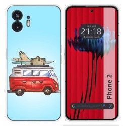 Funda Silicona para Nothing Phone 2 5G diseño Furgoneta Dibujos
