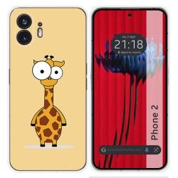 Funda Silicona para Nothing Phone 2 5G diseño Jirafa Dibujos
