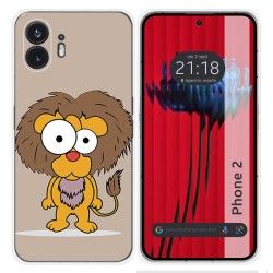 Funda Silicona para Nothing Phone 2 5G diseño Leon Dibujos
