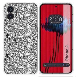 Funda Silicona para Nothing Phone 2 5G diseño Letras Dibujos