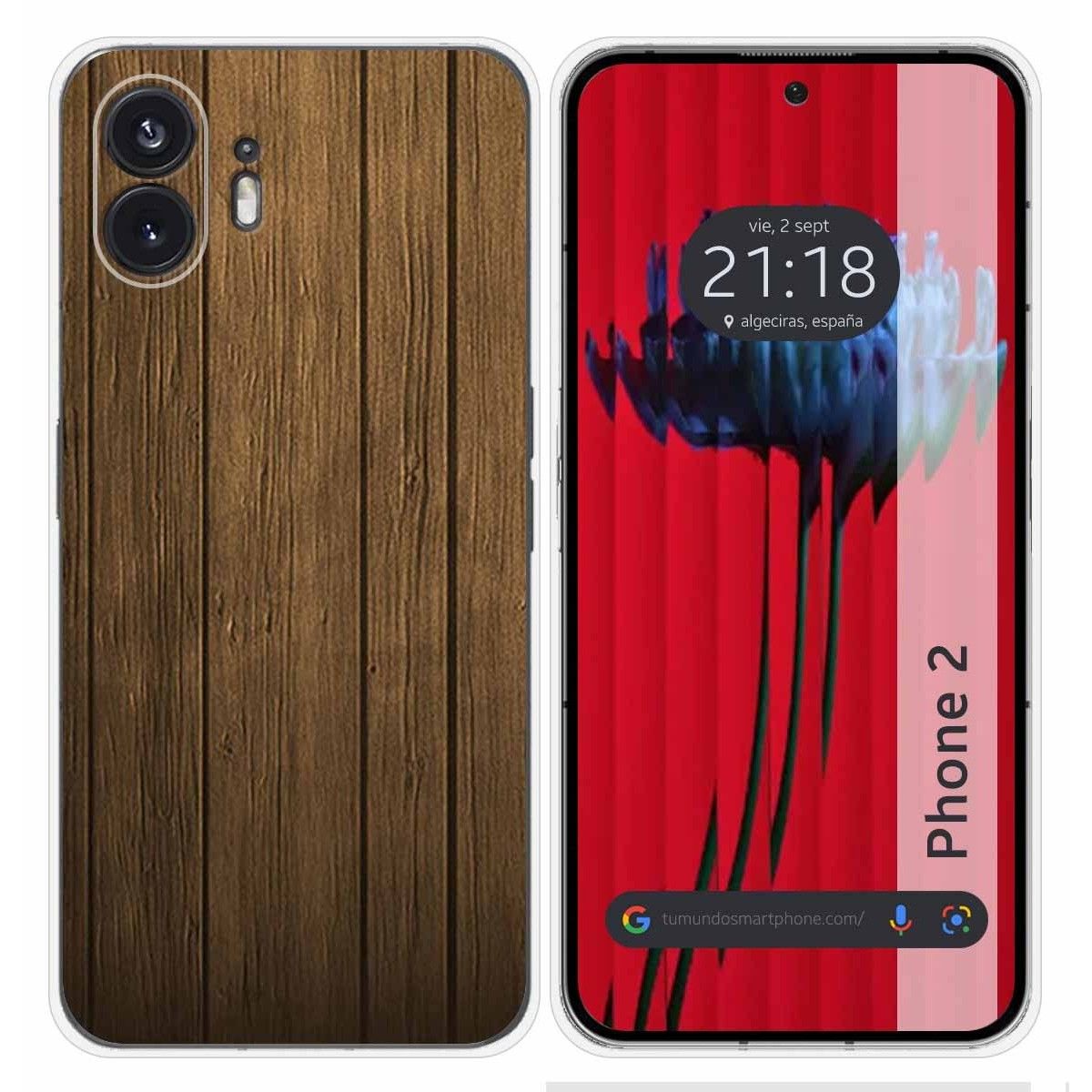 Funda Silicona para Nothing Phone 2 5G diseño Madera Dibujos