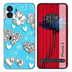 Funda Silicona para Nothing Phone 2 5G diseño Mariposas Dibujos