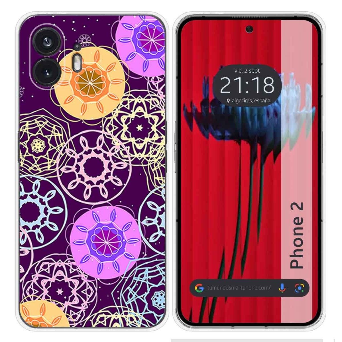 Funda Silicona para Nothing Phone 2 5G diseño Radial Dibujos