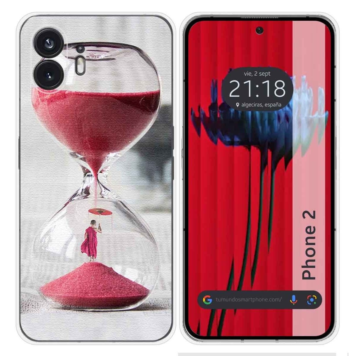 Funda Silicona para Nothing Phone 2 5G diseño Reloj Dibujos