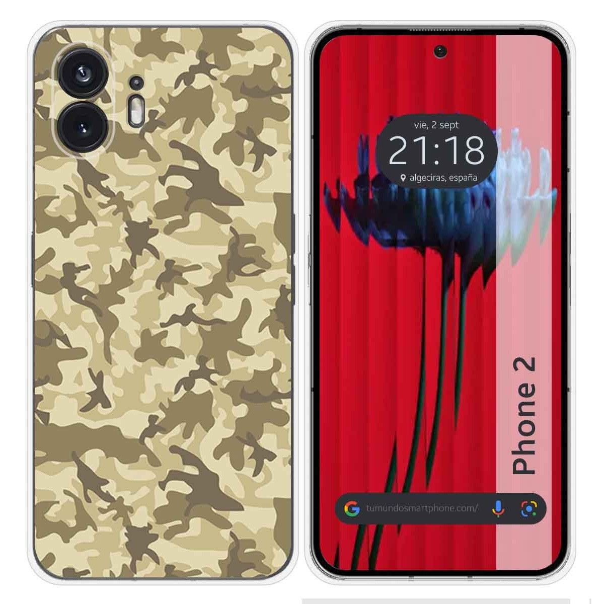 Funda Silicona para Nothing Phone 2 5G diseño Sand Camuflaje Dibujos
