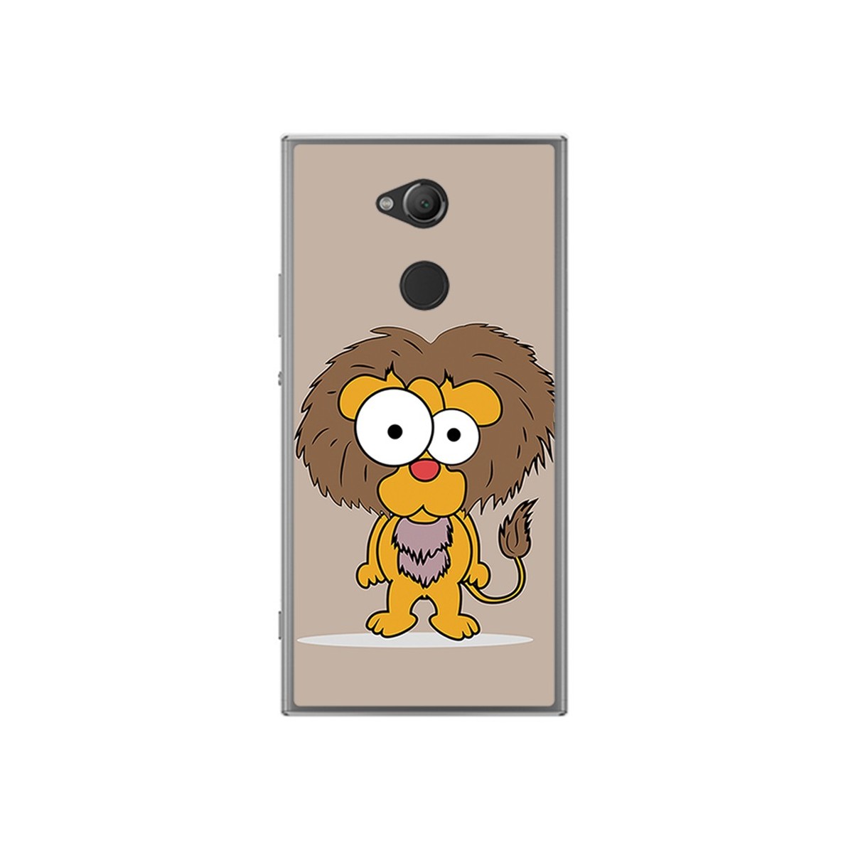 Funda Gel Tpu para Sony Xperia XA2 Diseño Leon Dibujos