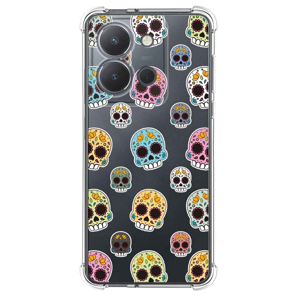Funda Silicona Antigolpes para Vivo Y36 4G / 5G diseño Catrina Dibujos