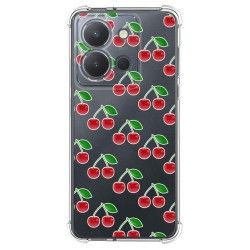 Funda Silicona Antigolpes para Vivo Y36 4G / 5G diseño Cerezas Dibujos