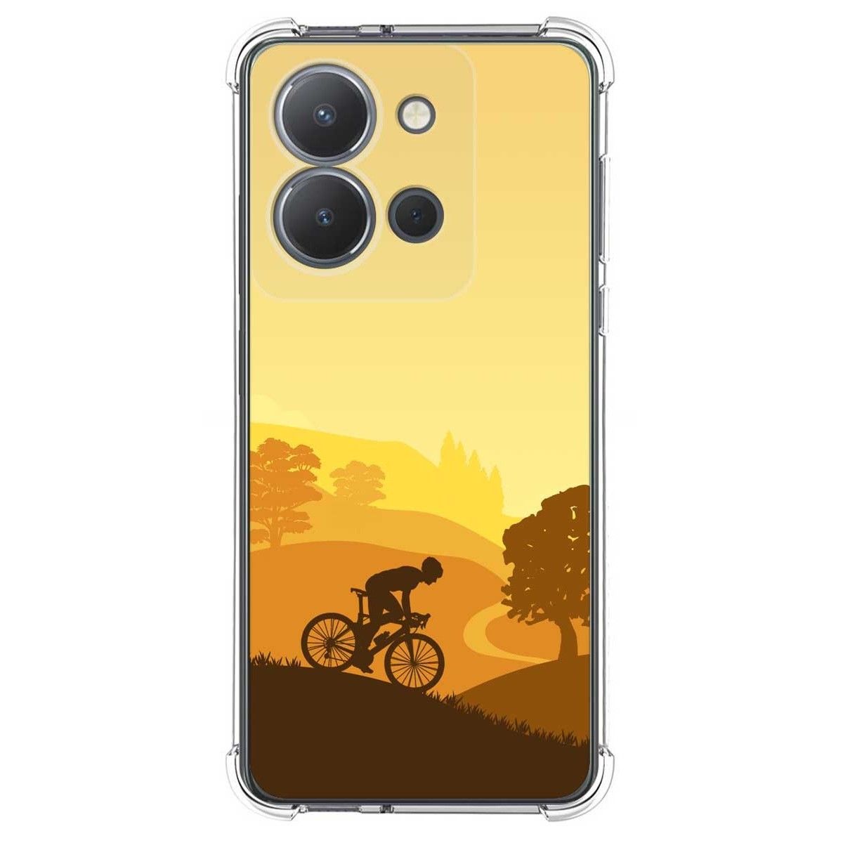 Funda Silicona Antigolpes para Vivo Y36 4G / 5G diseño Ciclista Dibujos