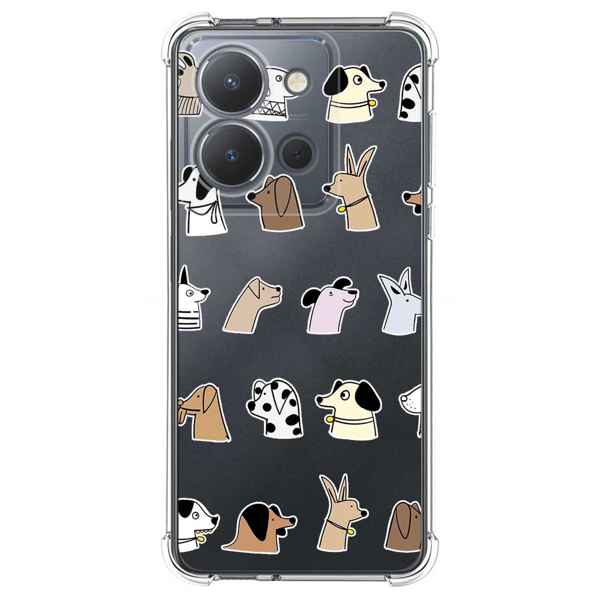 Funda Silicona Antigolpes para Vivo Y36 4G / 5G diseño Perros Dibujos