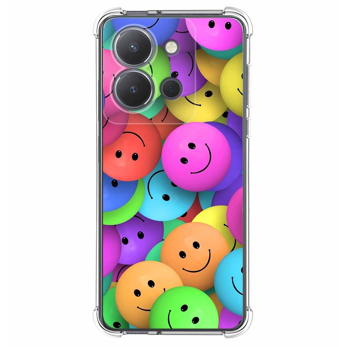 Funda Silicona Antigolpes para Vivo Y36 4G / 5G diseño Smile Dibujos