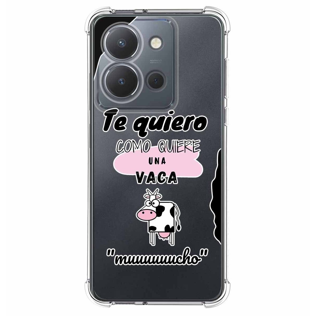 Funda Silicona Antigolpes para Vivo Y36 4G / 5G diseño Vaca Dibujos