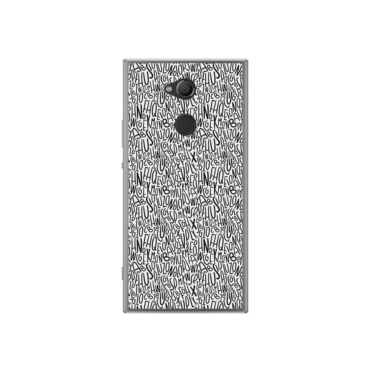 Funda Gel Tpu para Sony Xperia XA2 Diseño Letras Dibujos